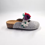 Load image into Gallery viewer, Pantofola DONNA in lana. Colore VARI con fiori | 4011
