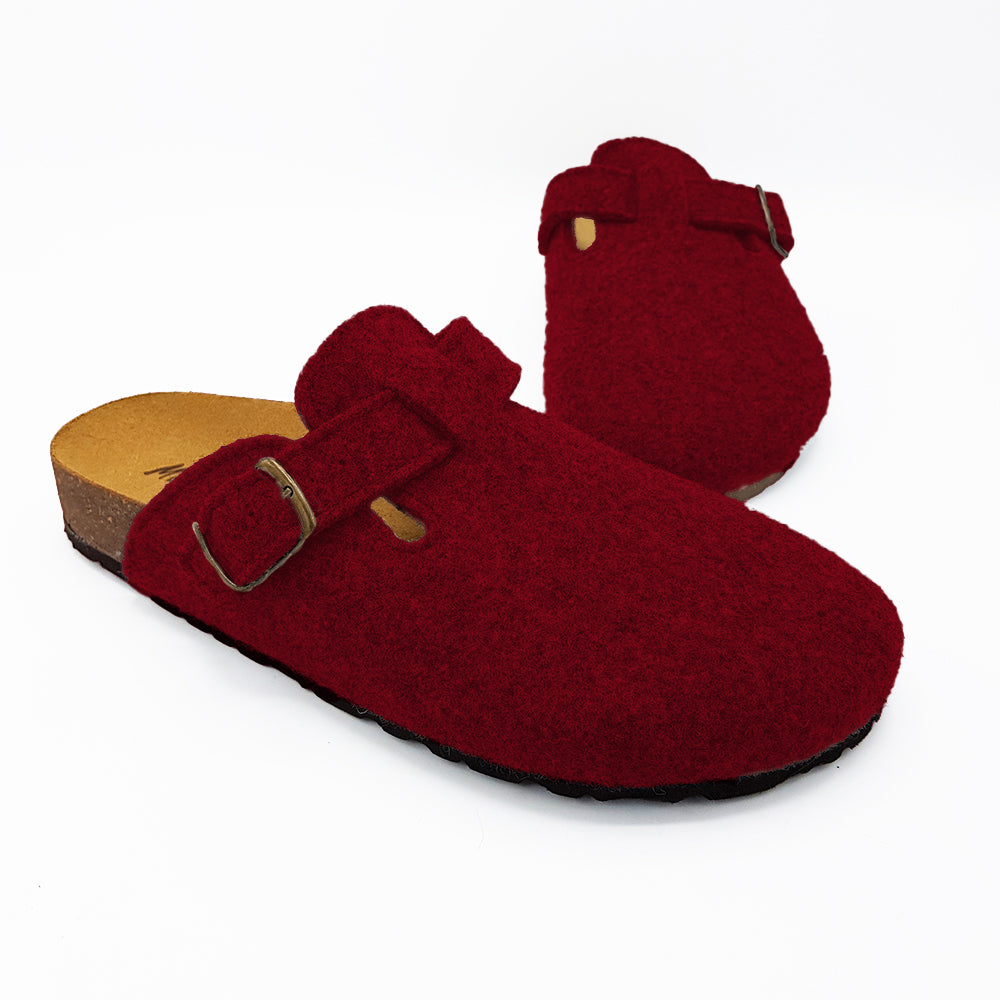 PANTOFOLA DONNA in LANA CON FIBBIA | Art. 611-D