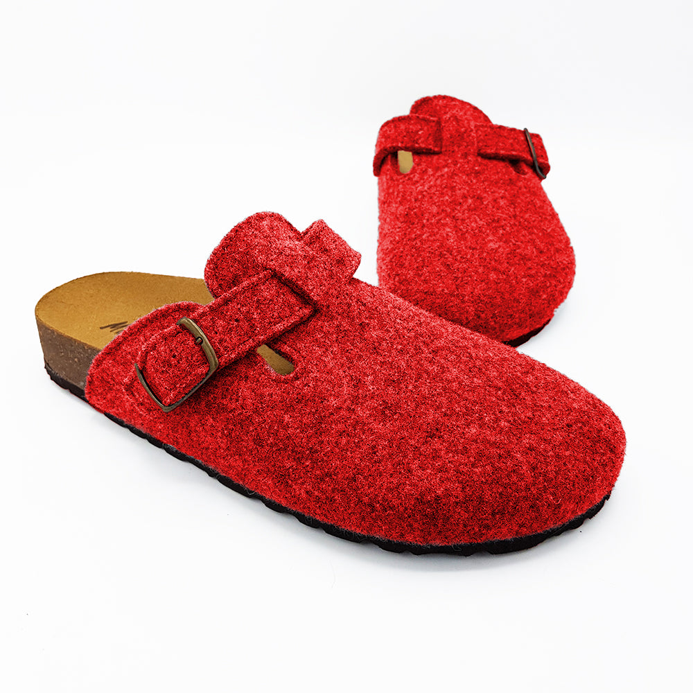 PANTOFOLA DONNA in LANA CON FIBBIA | Art. 611-D