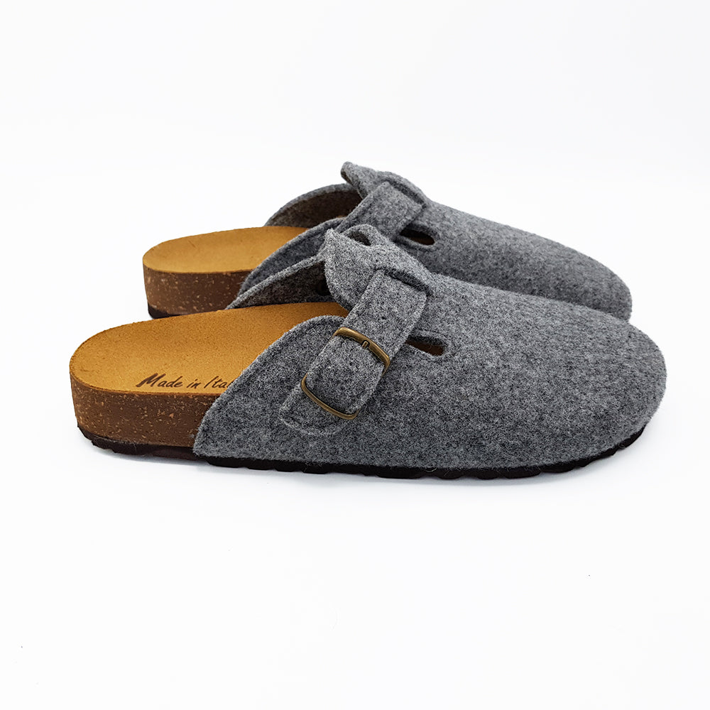 PANTOFOLA DONNA in LANA CON FIBBIA | Art. 611-D