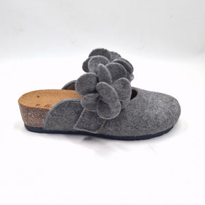 Pantofola DONNA in lana. Colori VARI con fiori | NEW23