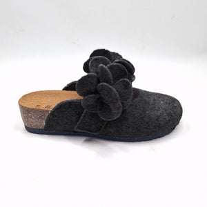 Pantofola DONNA in lana. Colori VARI con fiori | NEW23