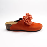 Load image into Gallery viewer, Pantofola DONNA in velluto-lana. Colore VARI con fiori | VELA
