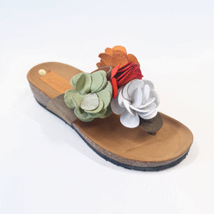 Ciabatta DONNA INFRADITO con FIORI applicati | Art. ANGIE