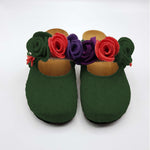 Carica l&#39;immagine nel visualizzatore di Gallery, Pantofola DONNA in LANA con FIORI COLORATI chiusura velcro | Art. BEA
