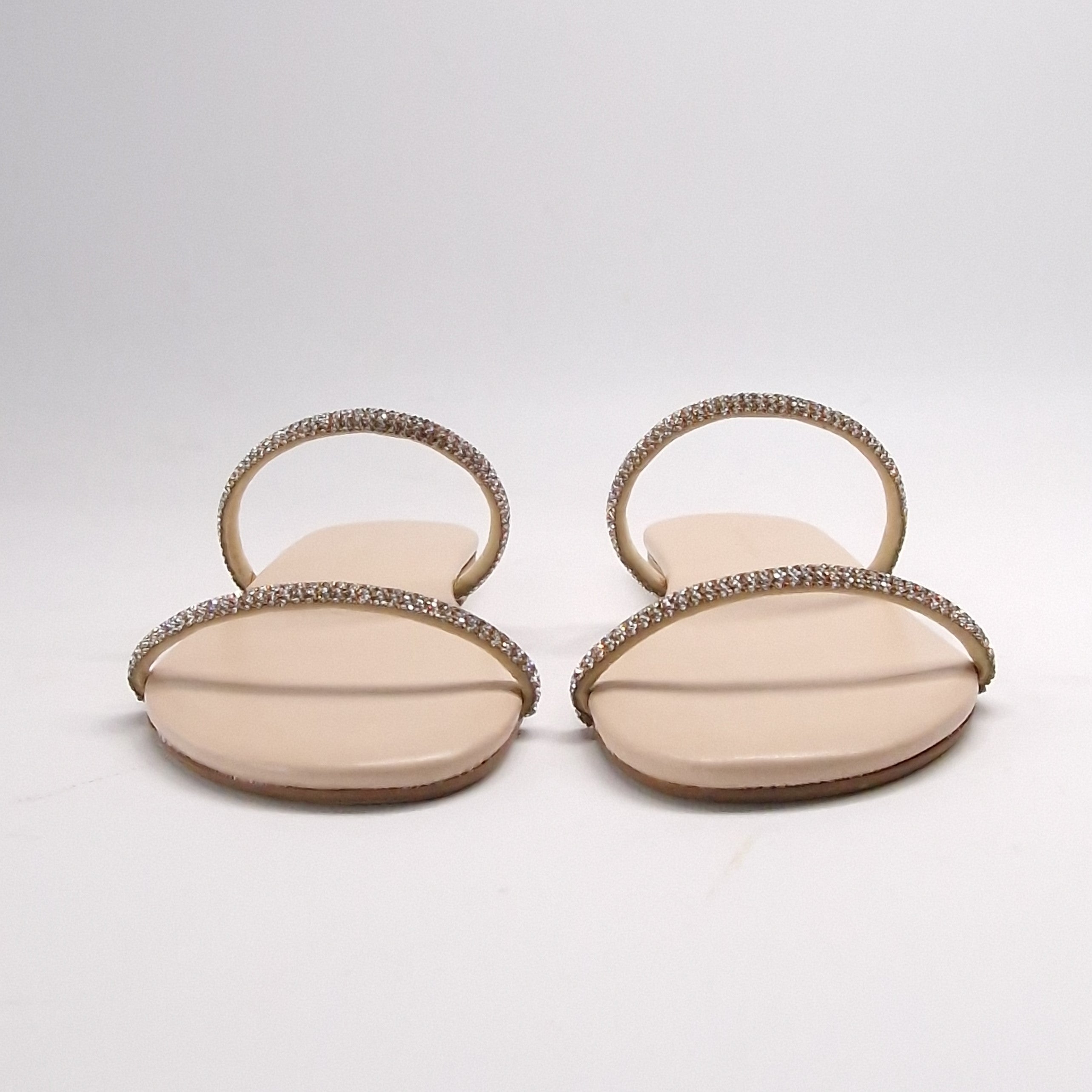 Sandalo DONNA piatto cristalli colore platino | Art. DAFNE